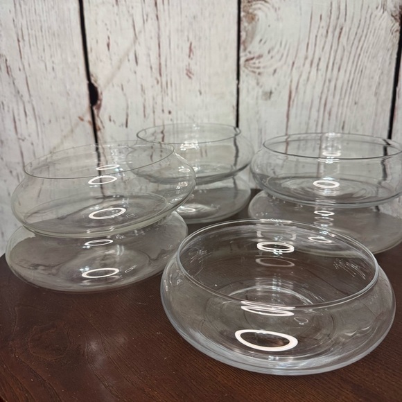 Shallow Glass Bowl Floral Vase or Terrarium 7 Pc lot Used for Table Centerpieces - Picture 15 of 16